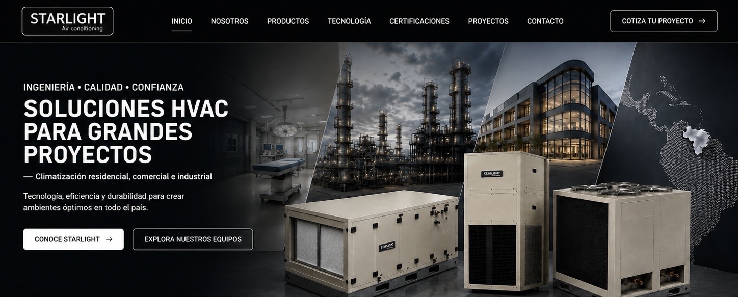 Equipos STARLIGHT en aplicaciones residenciales, comerciales e industriales